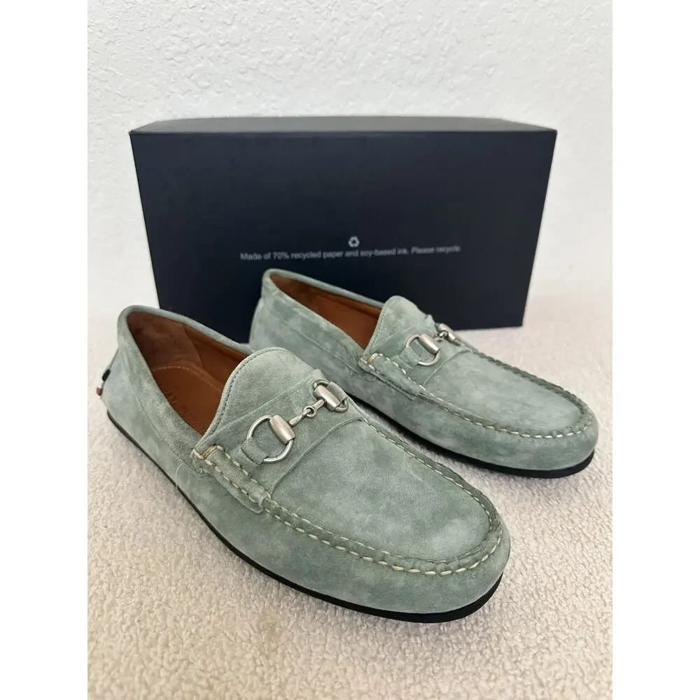 Allen Edmonds Sebastian Bit Driving Loafer Sage Suede Men Size 9D